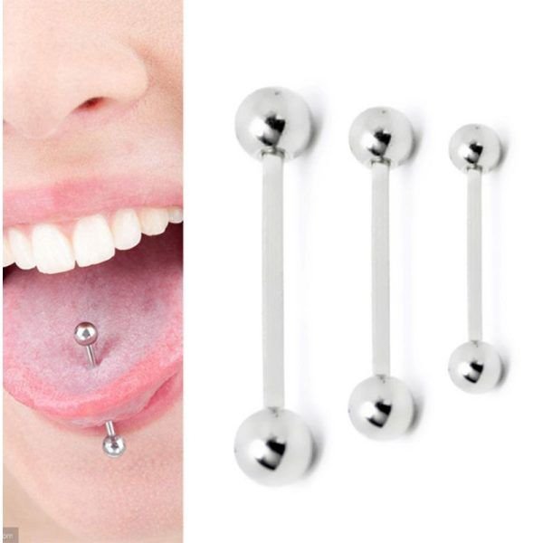 PIERCING LENGUA CROMO ACERO