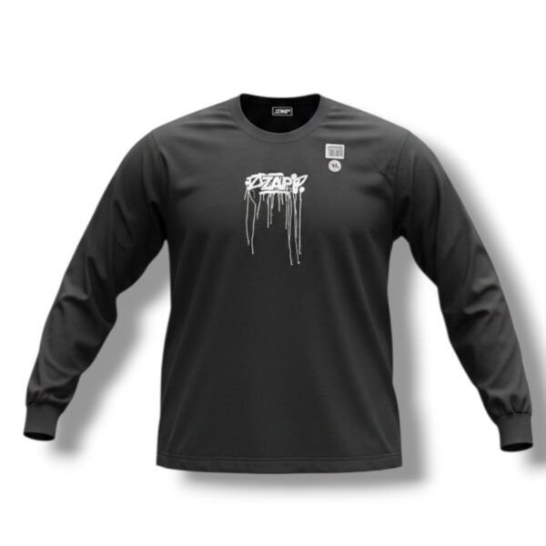 PLAYERA ZAPTRAP MANGA LARGA LOGO ESCURRIDO